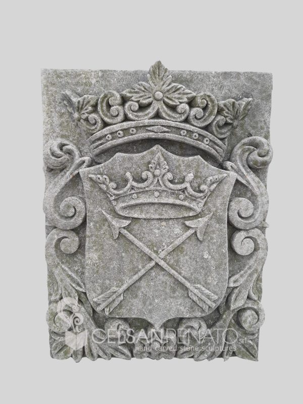 Stemma Araldico Corona in Pietra di Vicenza - Eleganza Antica s-18