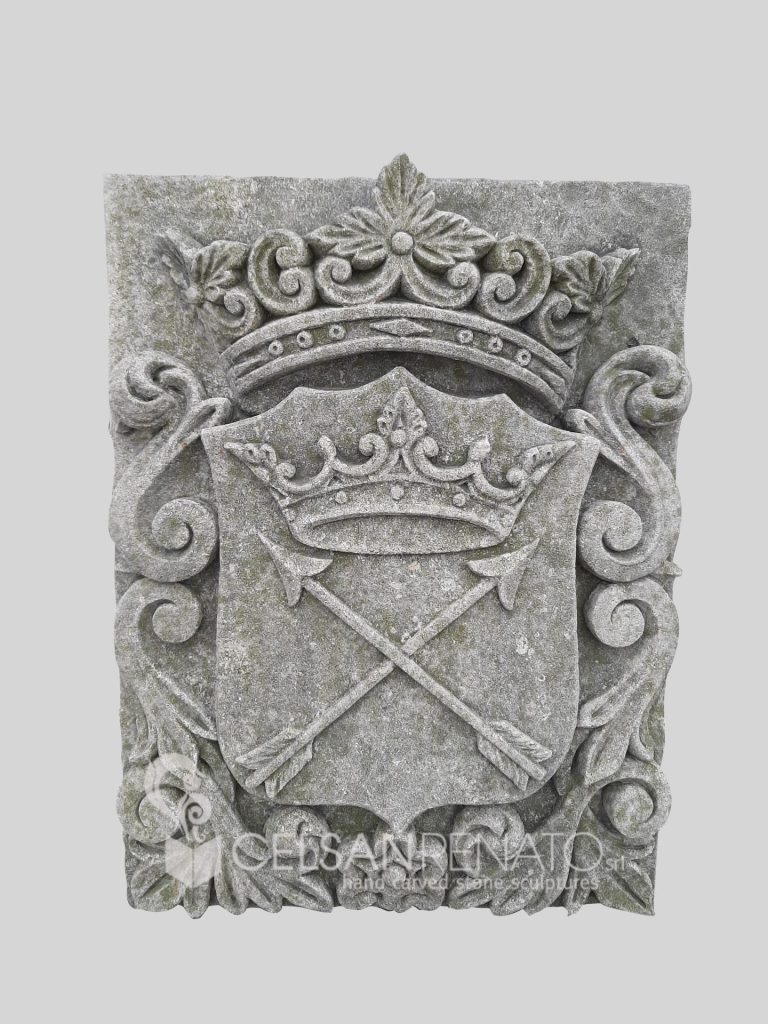 Stemma Araldico Corona in Pietra di Vicenza - Eleganza Antica s-18