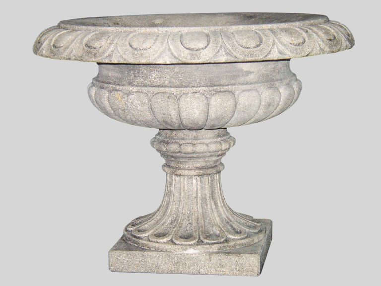 Vaso a tazza in Pietra di Vicenza - finitura anticata CLS-12